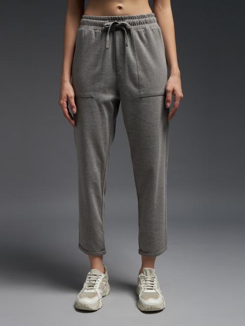 women solid mid rise track pant - 21762339 -  Standard Image - 0