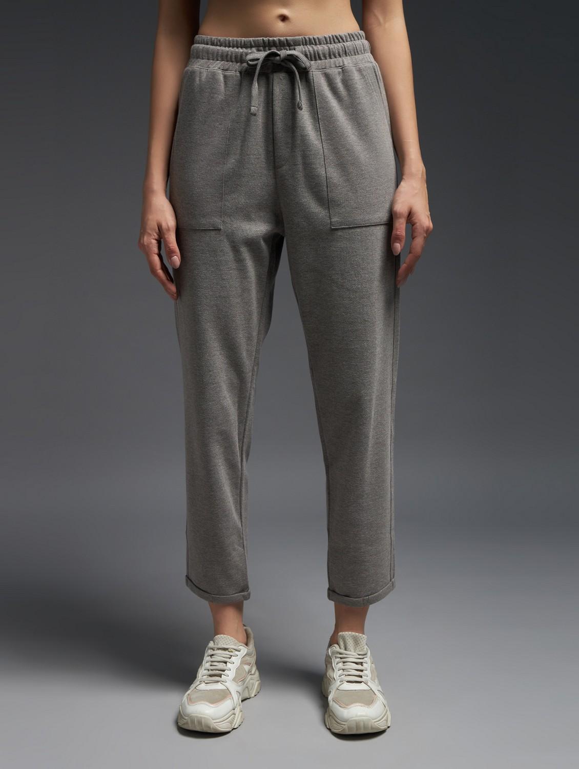 women solid mid rise track pant - 21762339 -  Zoom Image - 0