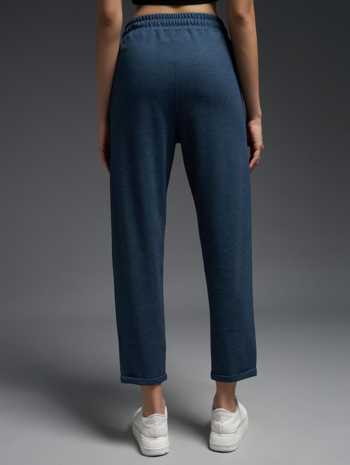 women solid mid rise track pant - 21762342 -  Standard Image - 1