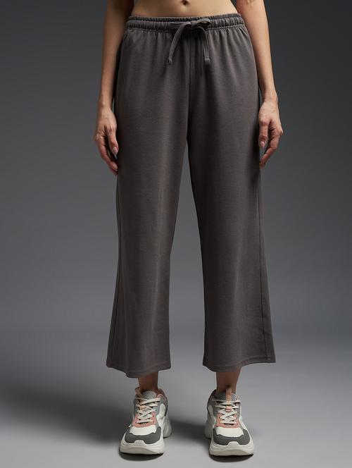 women solid mid rise track pant - 21762349 - Standard Image - 0