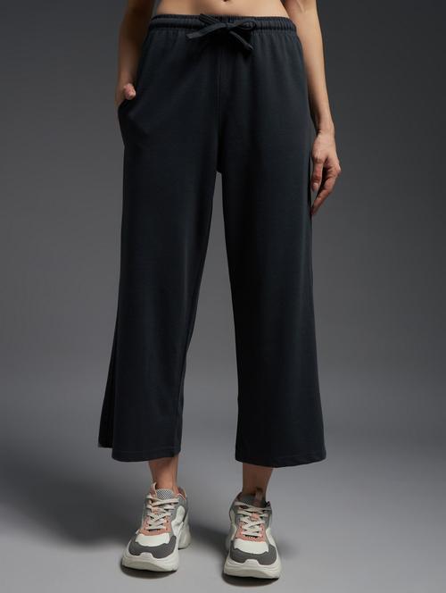 women solid mid rise track pant - 21762351 -  Standard Image - 0