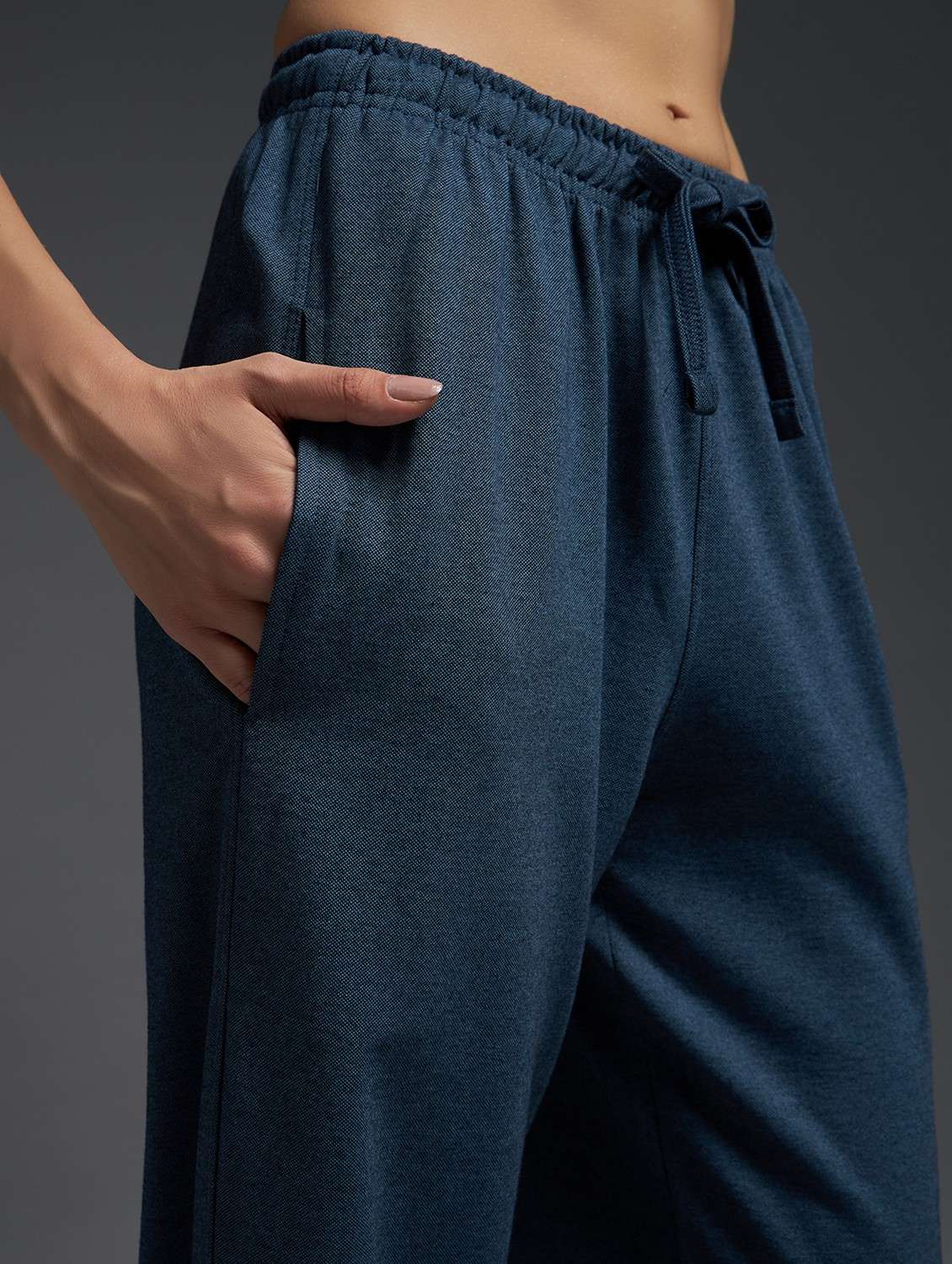 women solid mid rise track pant - 21762352 -  Standard Image - 4