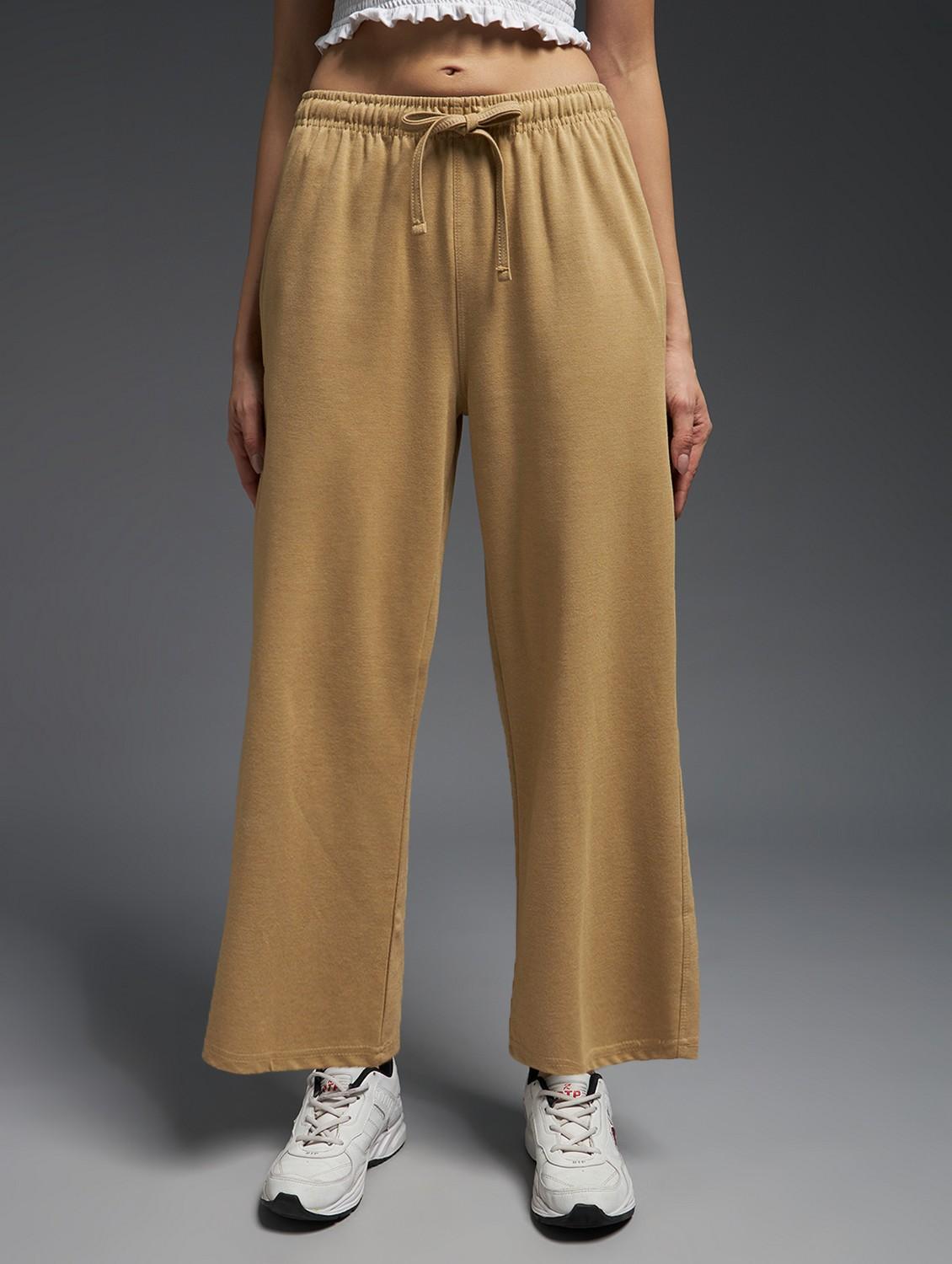 women solid mid rise track pant - 21762354 -  Zoom Image - 0