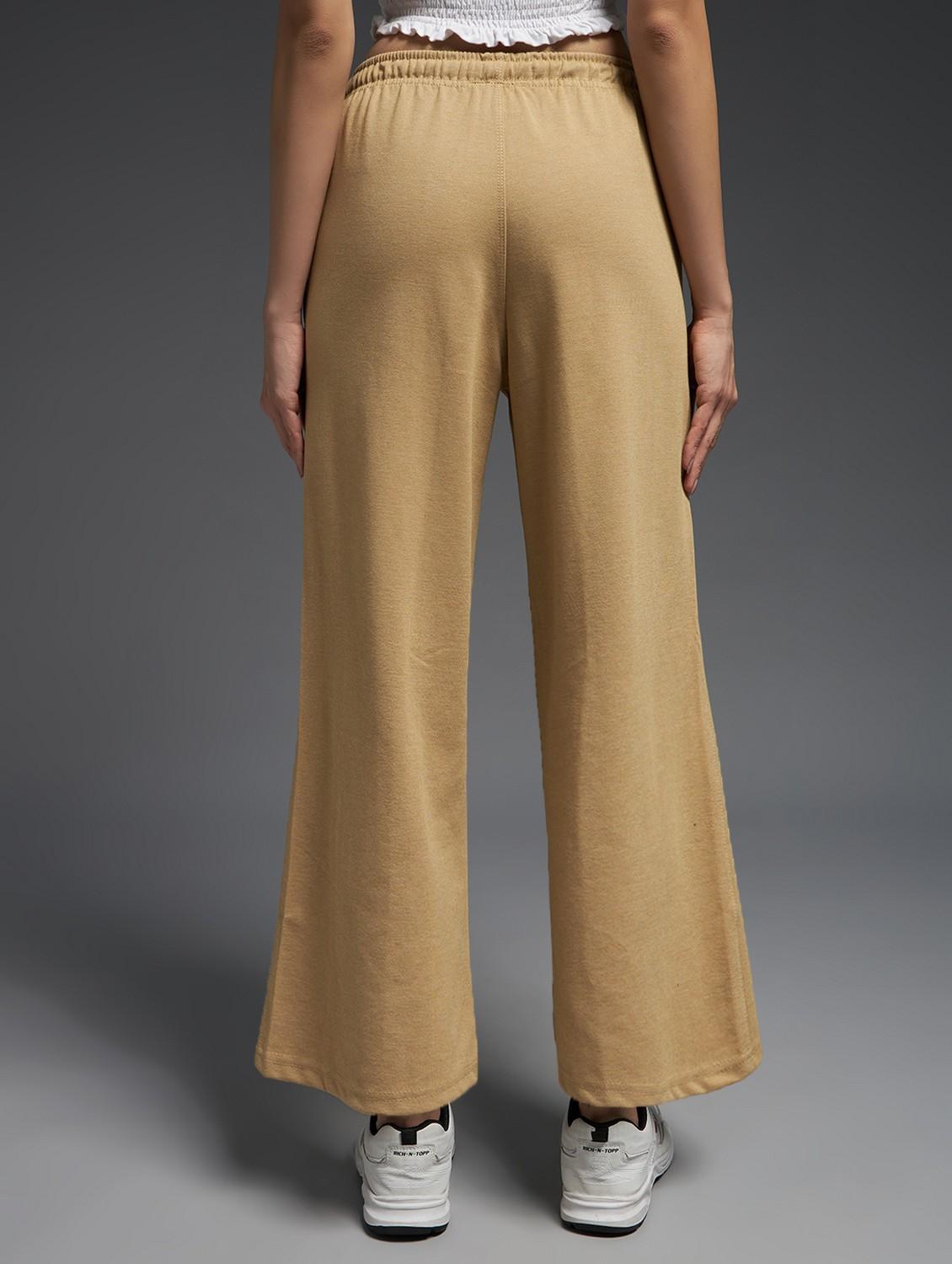 women solid mid rise track pant - 21762354 -  Standard Image - 1