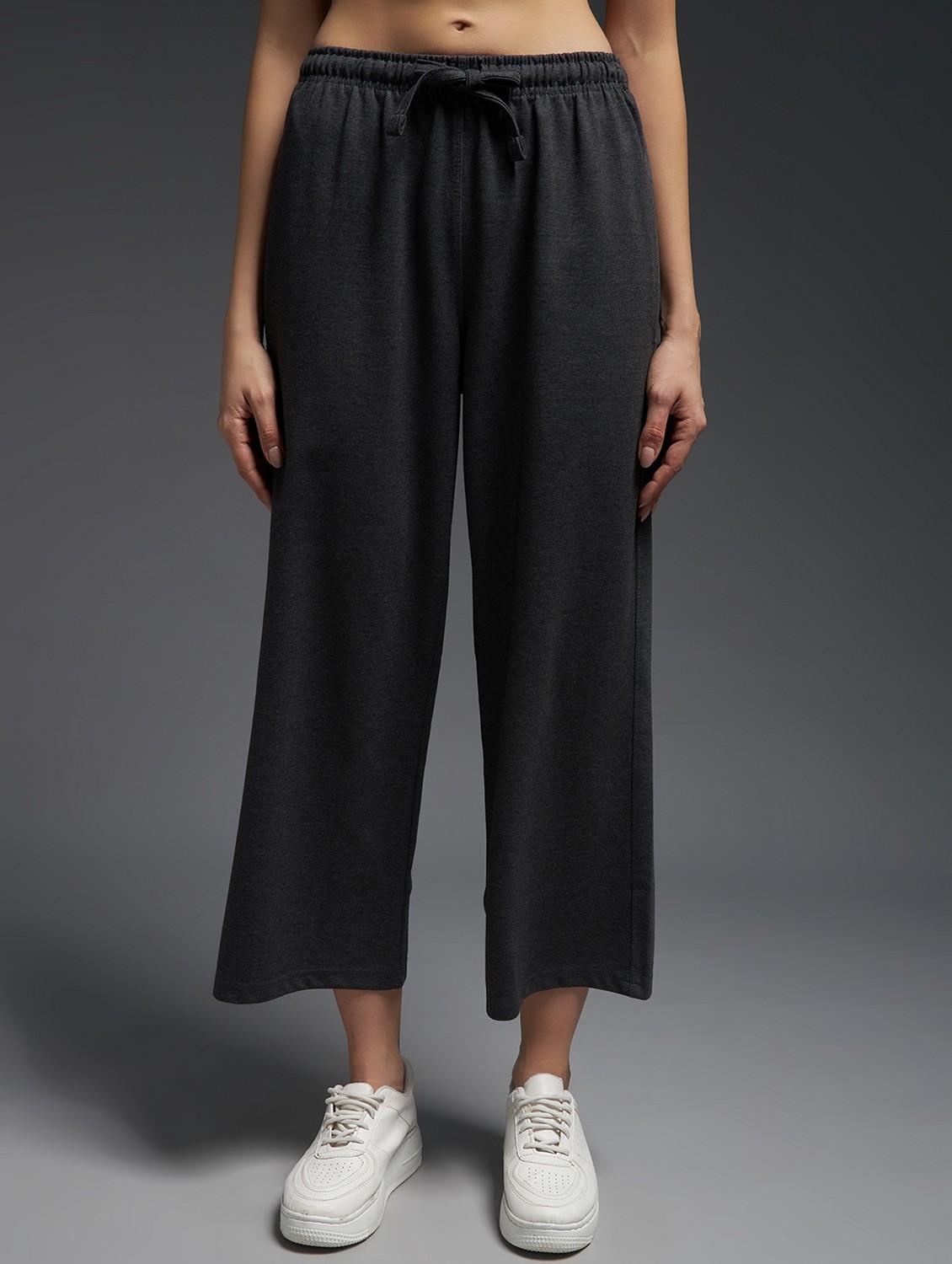 women solid mid rise track pant - 21762355 -  Zoom Image - 0