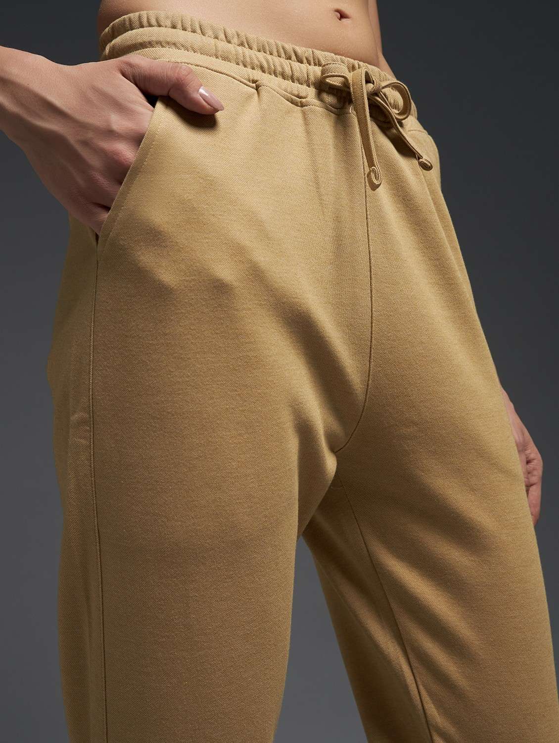 women solid mid rise track pant - 21762357 - Standard Image - 4