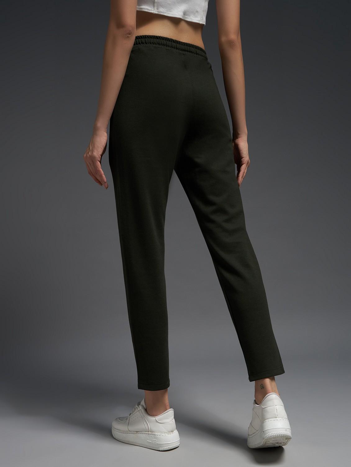 women solid mid rise track pant - 21762359 - Standard Image - 1