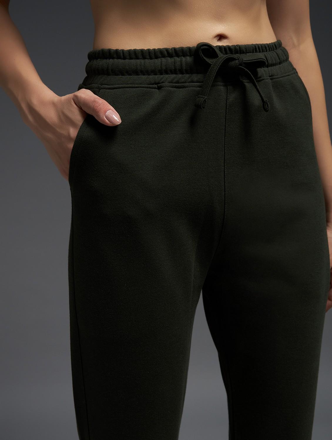 women solid mid rise track pant - 21762359 - Standard Image - 4