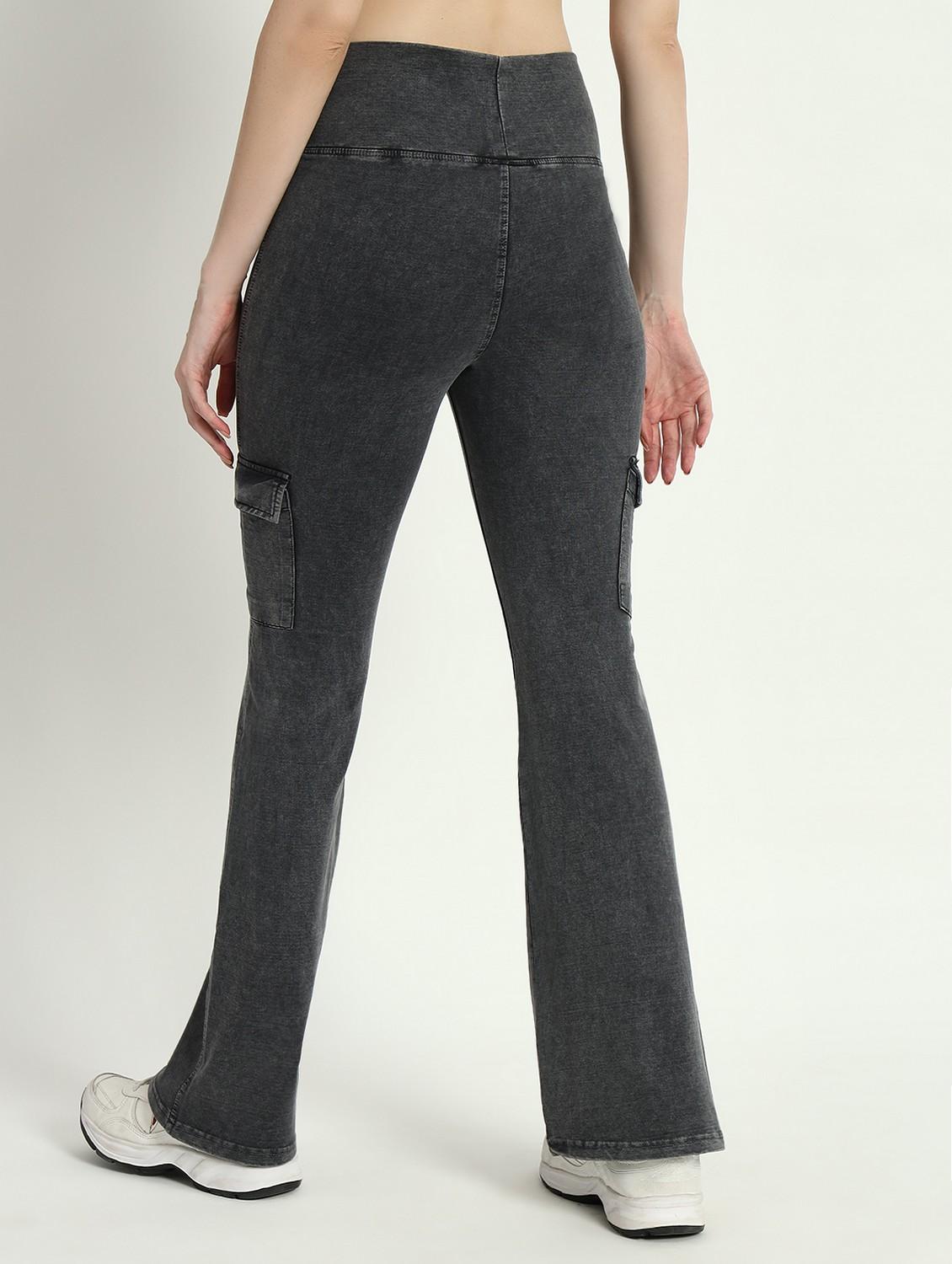 women solid high rise cargo - 21762364 - Standard Image - 1