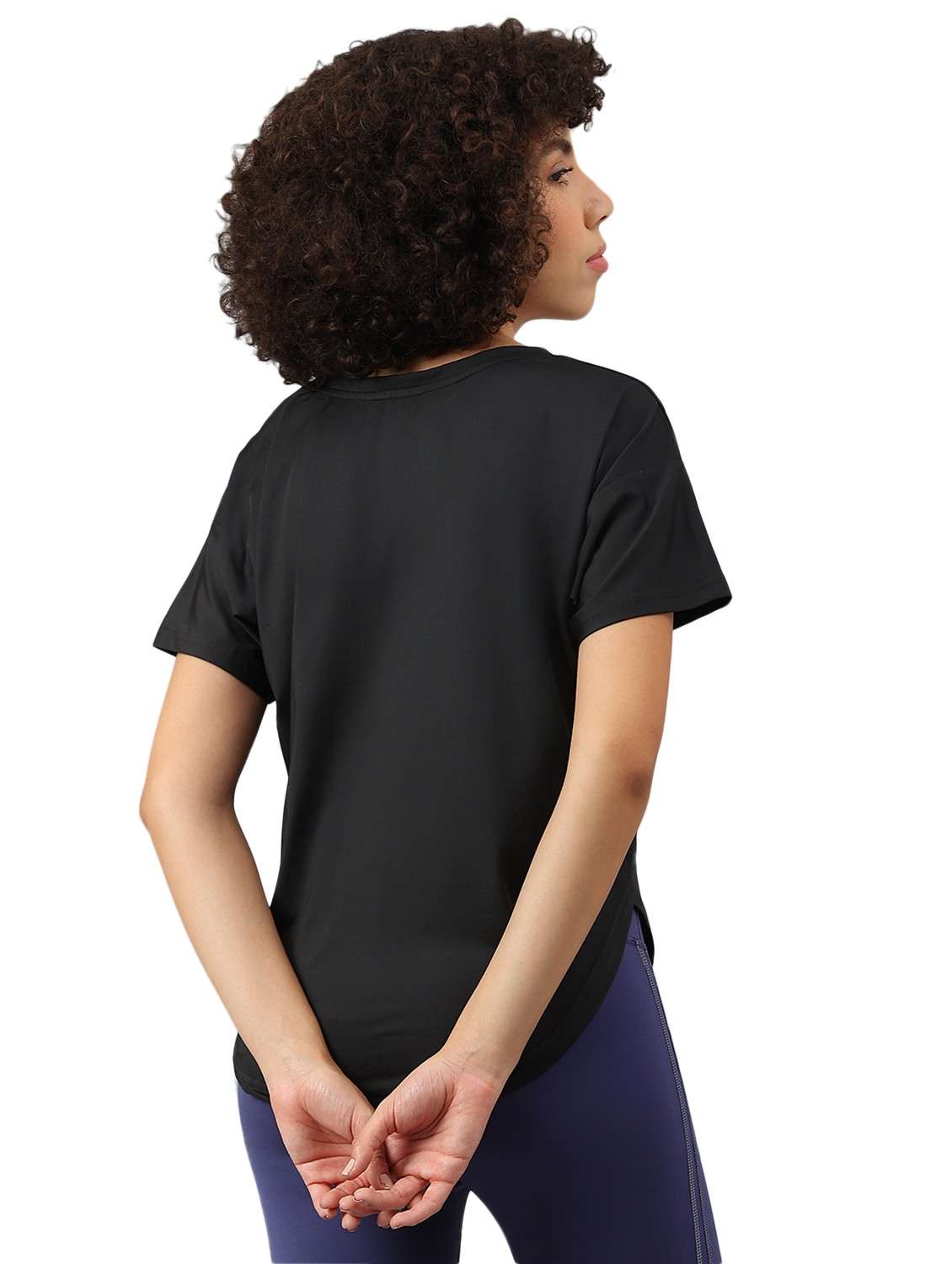 women printed dri-fit high low sports t-shirt - 21762384 -  Standard Image - 1