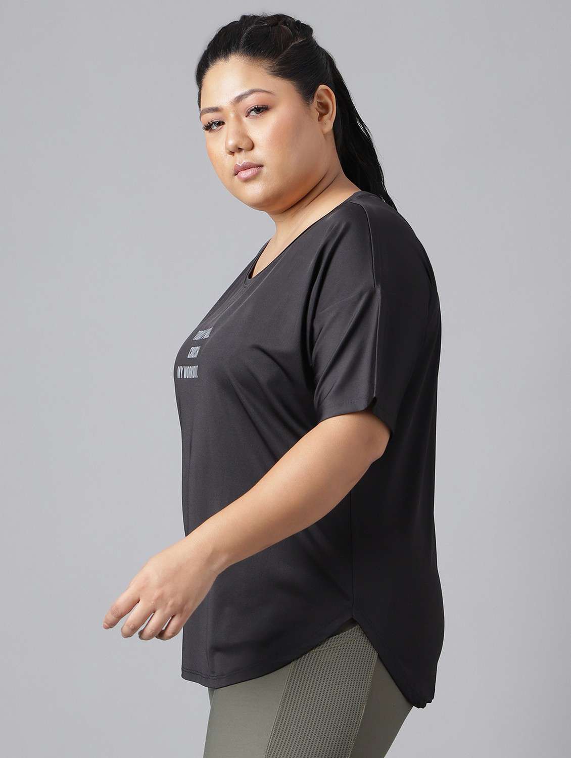 women plus size printed dri-fit sports t-shirt - 21762444 -  Standard Image - 1