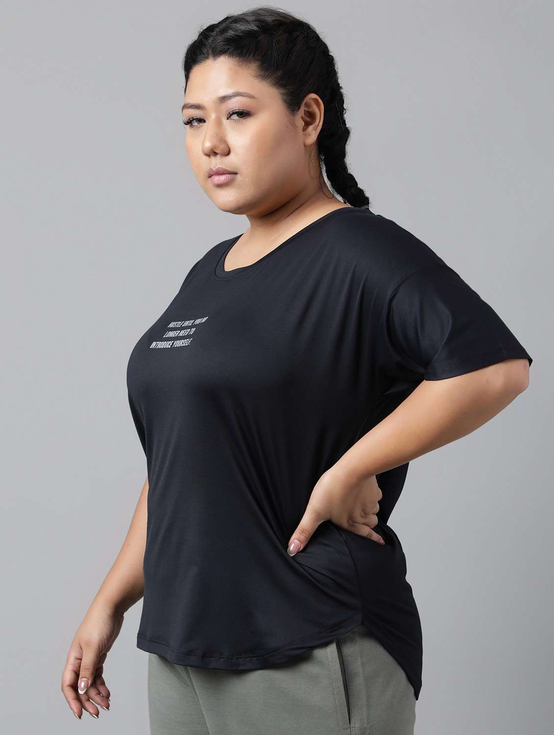 women plus size printed dri-fit sports t-shirt - 21762448 -  Standard Image - 1