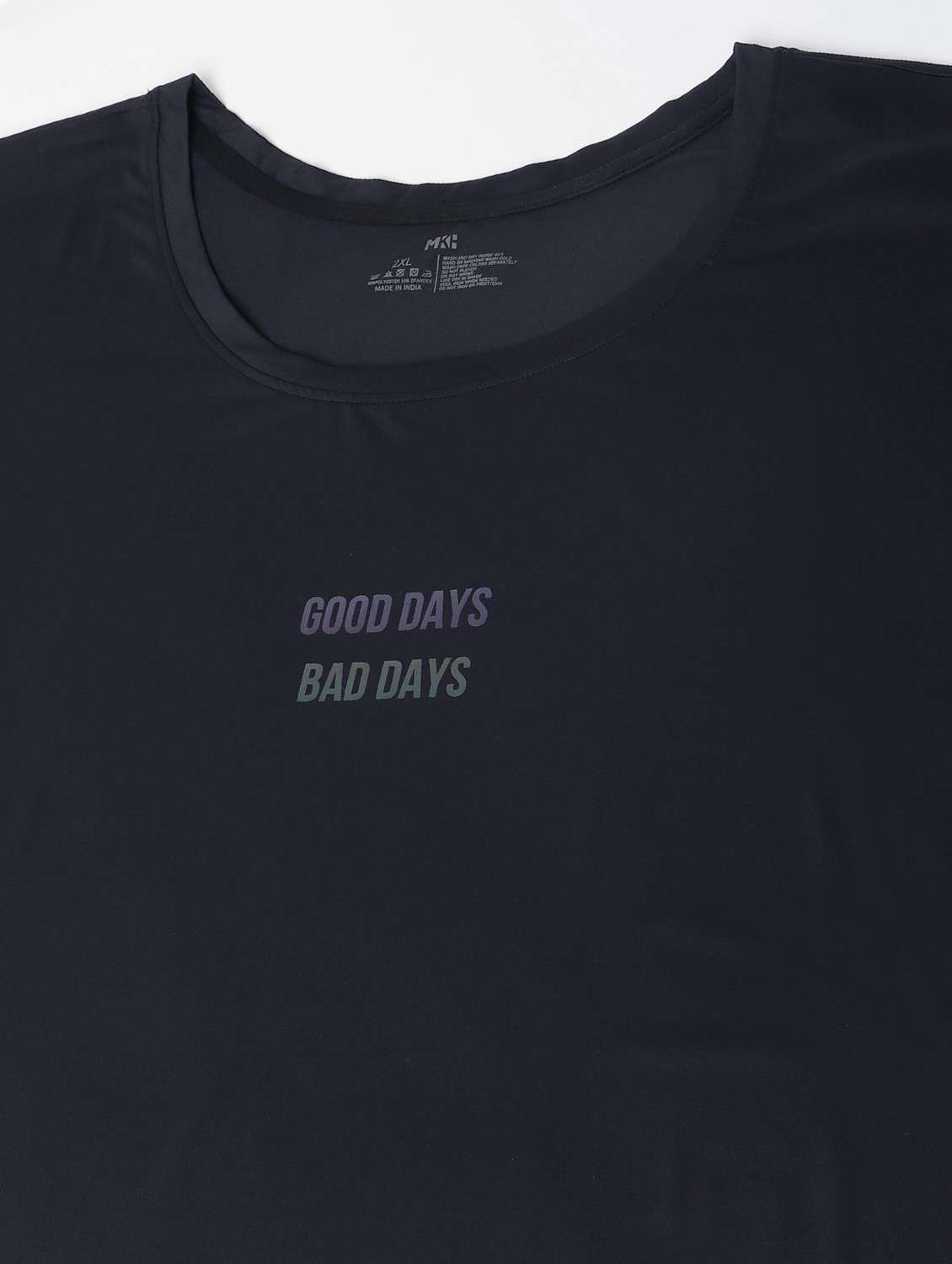 women black typographic round neck t-shirt - 21762449 -  Standard Image - 6