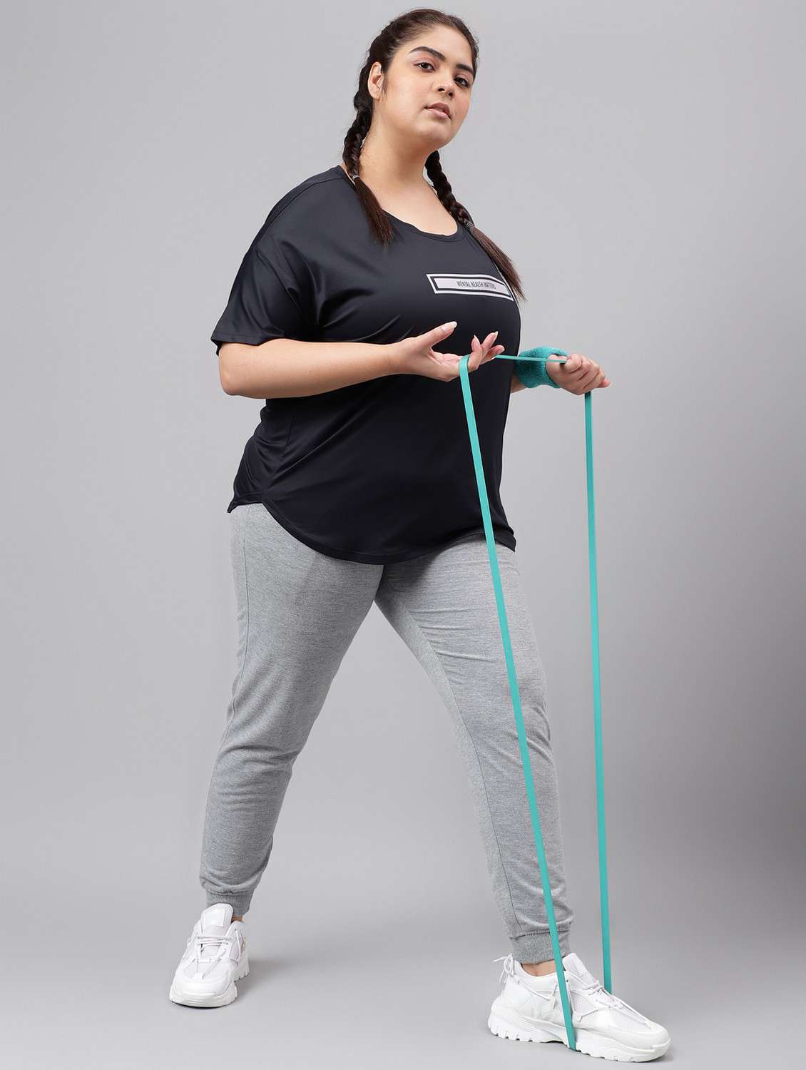 women black typographic round neck t-shirt - 21762451 -  Standard Image - 4