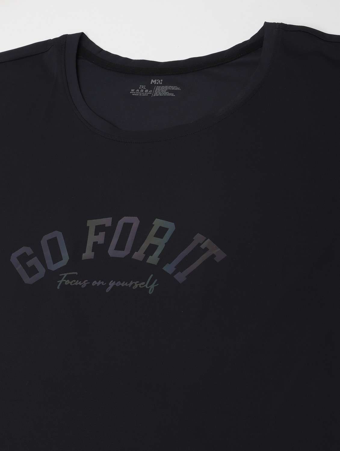 women black typographic round neck t-shirt - 21762455 -  Standard Image - 6