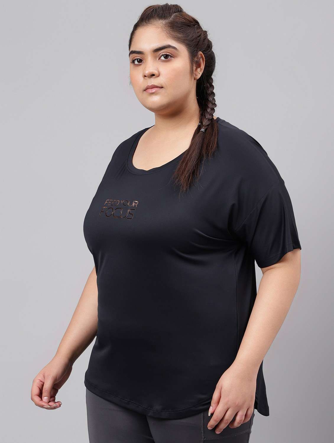 women plus size printed dri-fit sports t-shirt - 21762465 -  Standard Image - 1