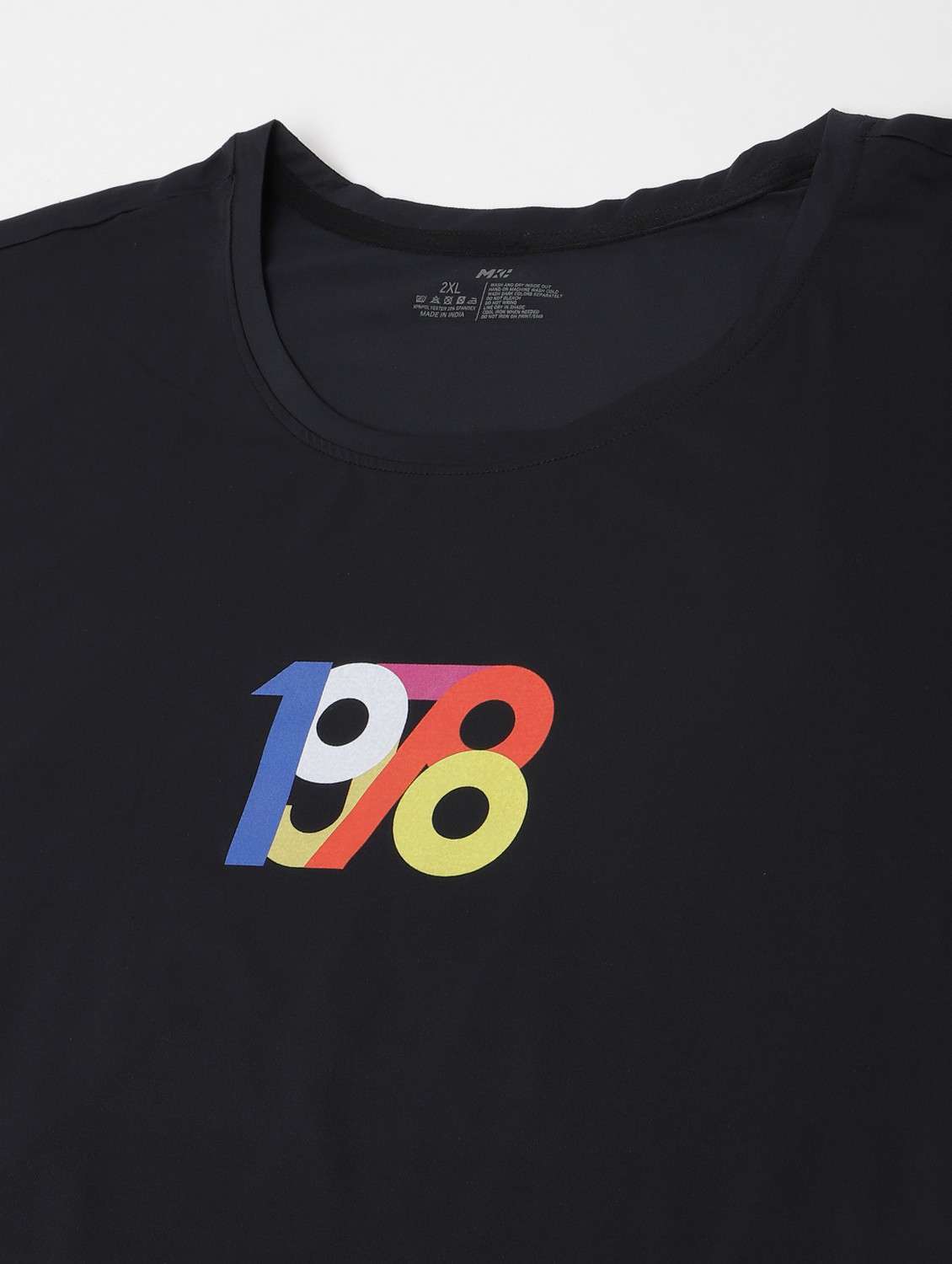 women black typographic round neck t-shirt - 21762469 -  Standard Image - 6