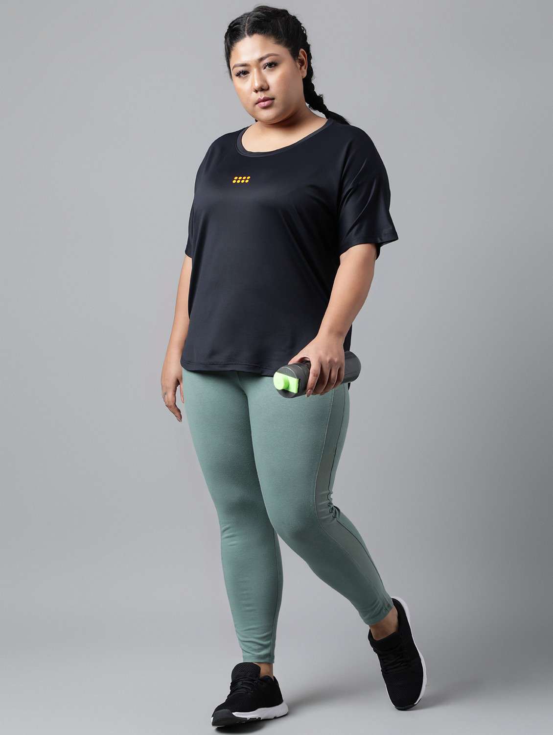 women plus size solid dri-fit sports t-shirt - 21762474 -  Standard Image - 4