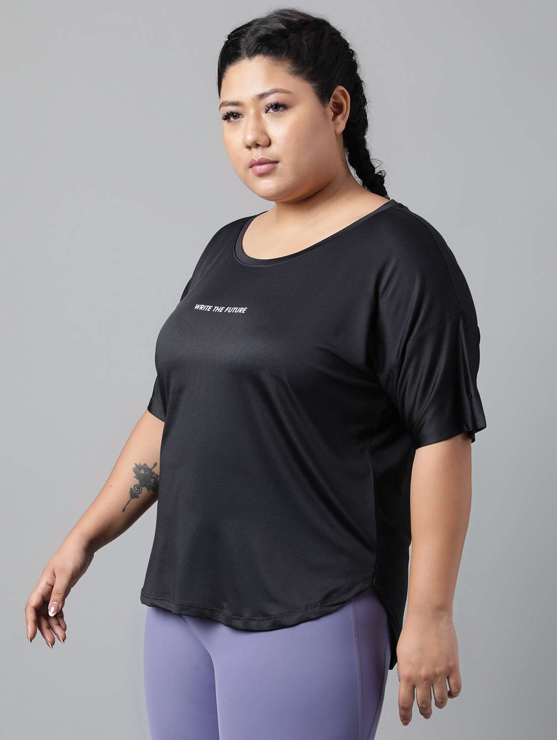 women plus size printed dri-fit sports t-shirt - 21762480 -  Standard Image - 1