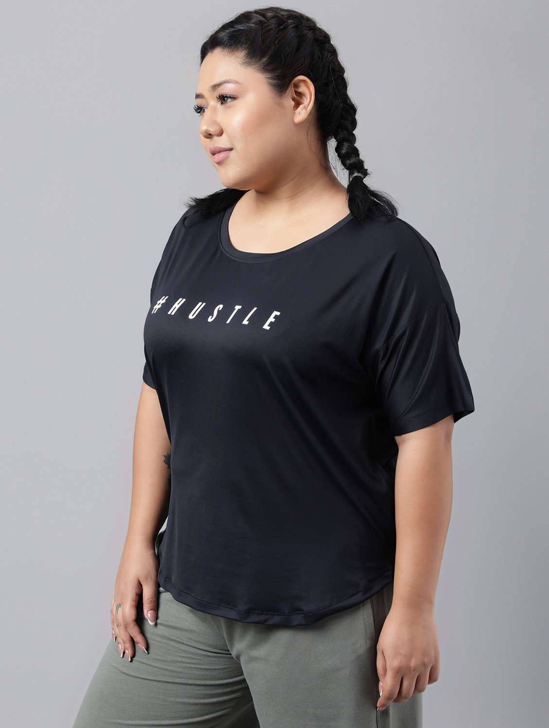 women plus size printed dri-fit sports t-shirt - 21762483 -  Standard Image - 1