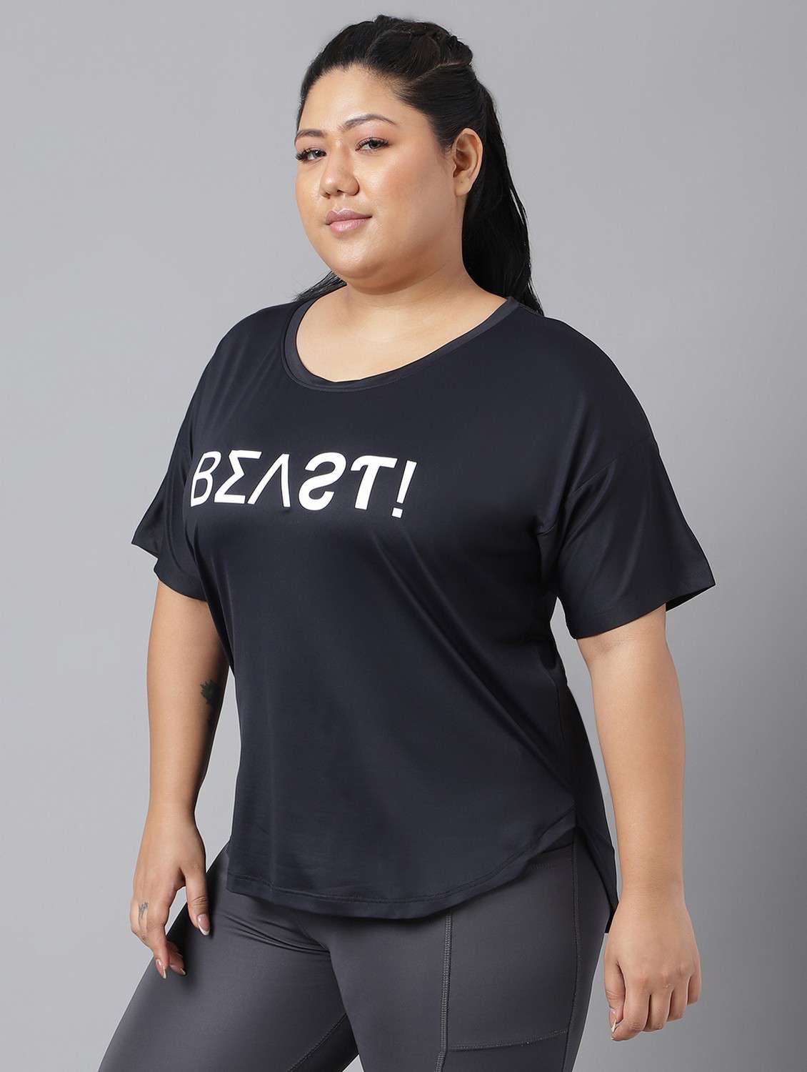 women plus size printed dri-fit sports t-shirt - 21762484 -  Standard Image - 1