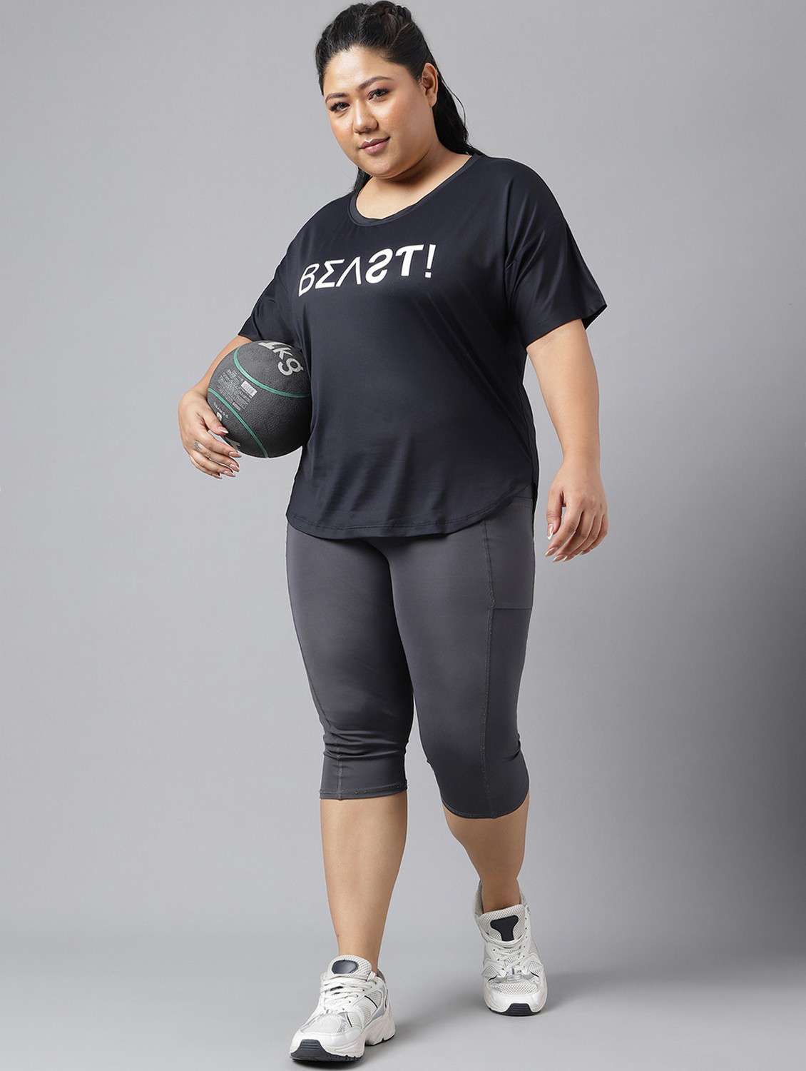women plus size printed dri-fit sports t-shirt - 21762484 -  Standard Image - 4
