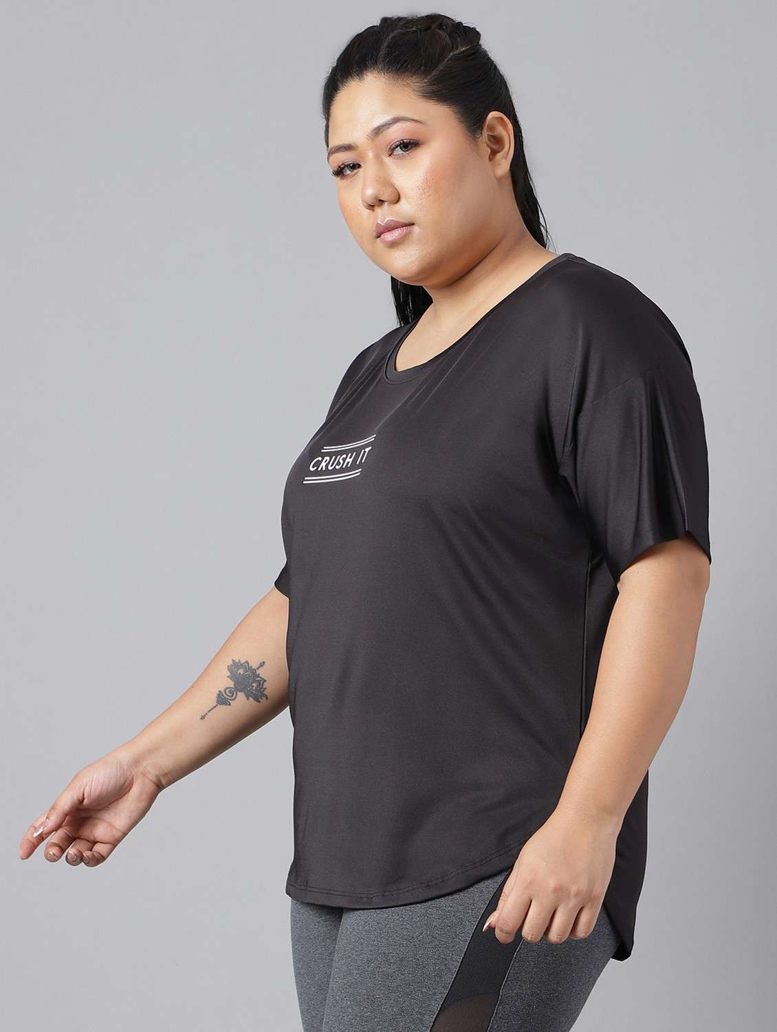 women plus size printed dri-fit sports t-shirt - 21762485 -  Standard Image - 1