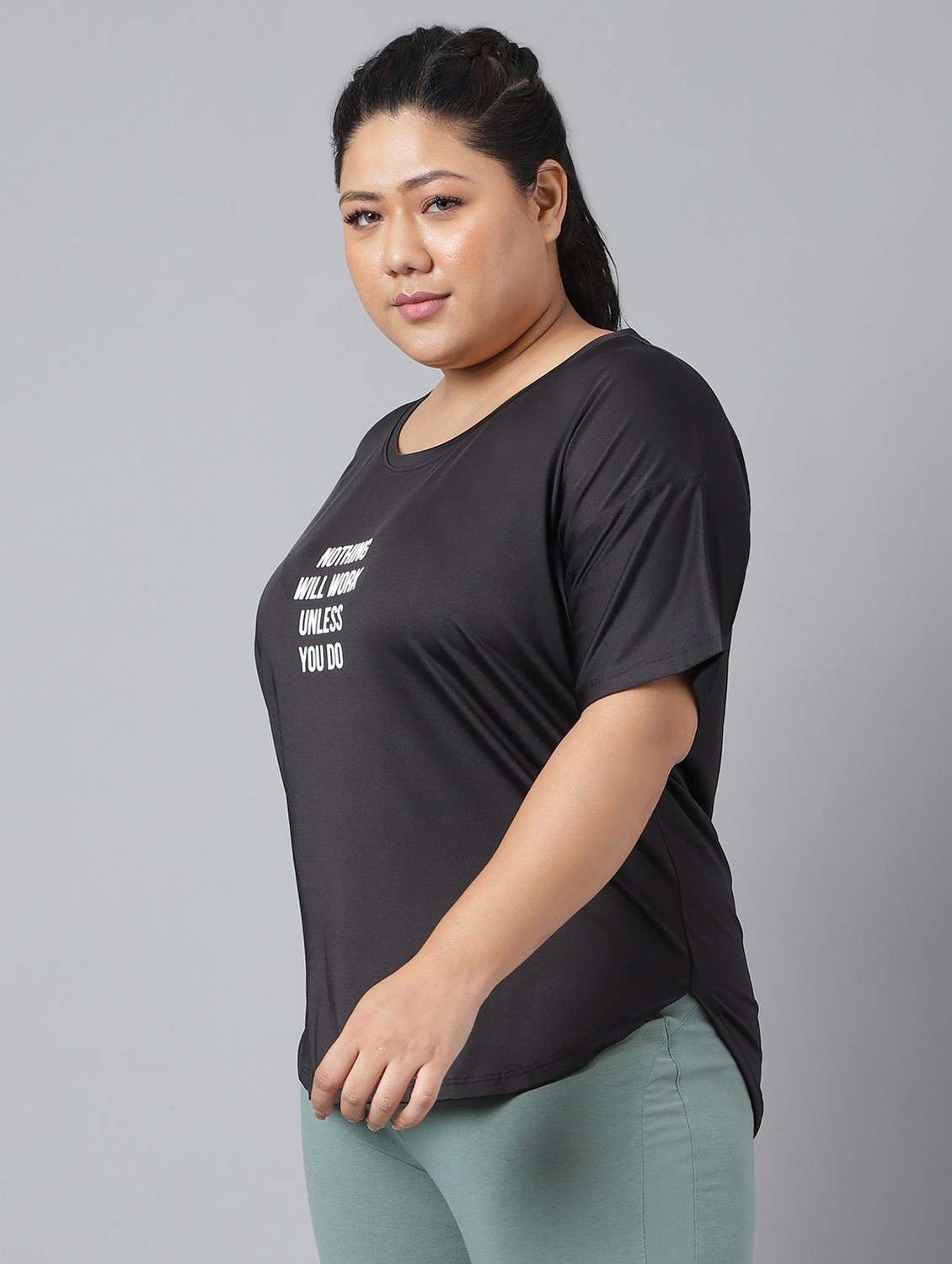 women plus size printed dri-fit sports t-shirt - 21762487 -  Standard Image - 1