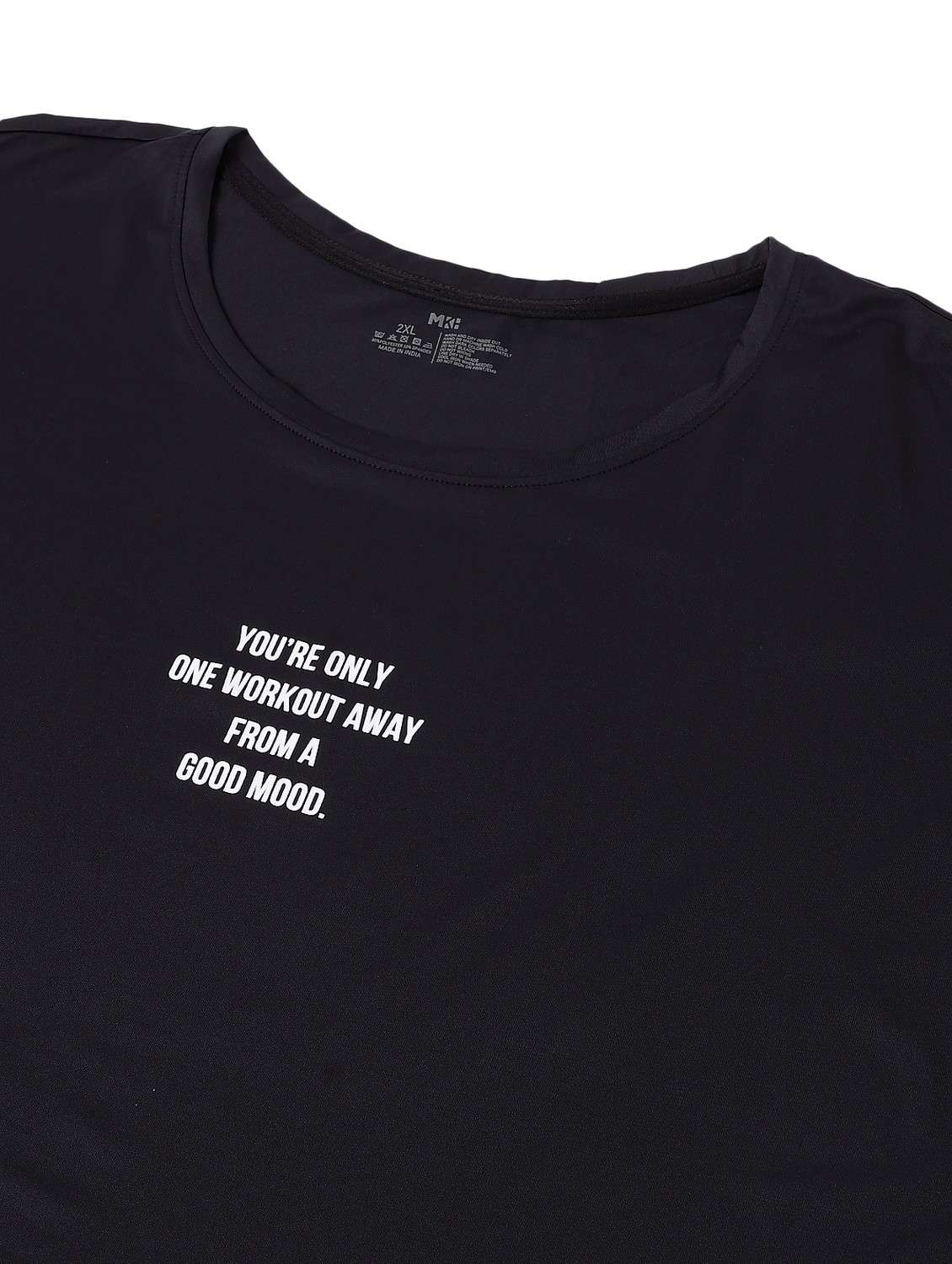 women black typographic round neck t-shirt - 21762491 -  Standard Image - 6