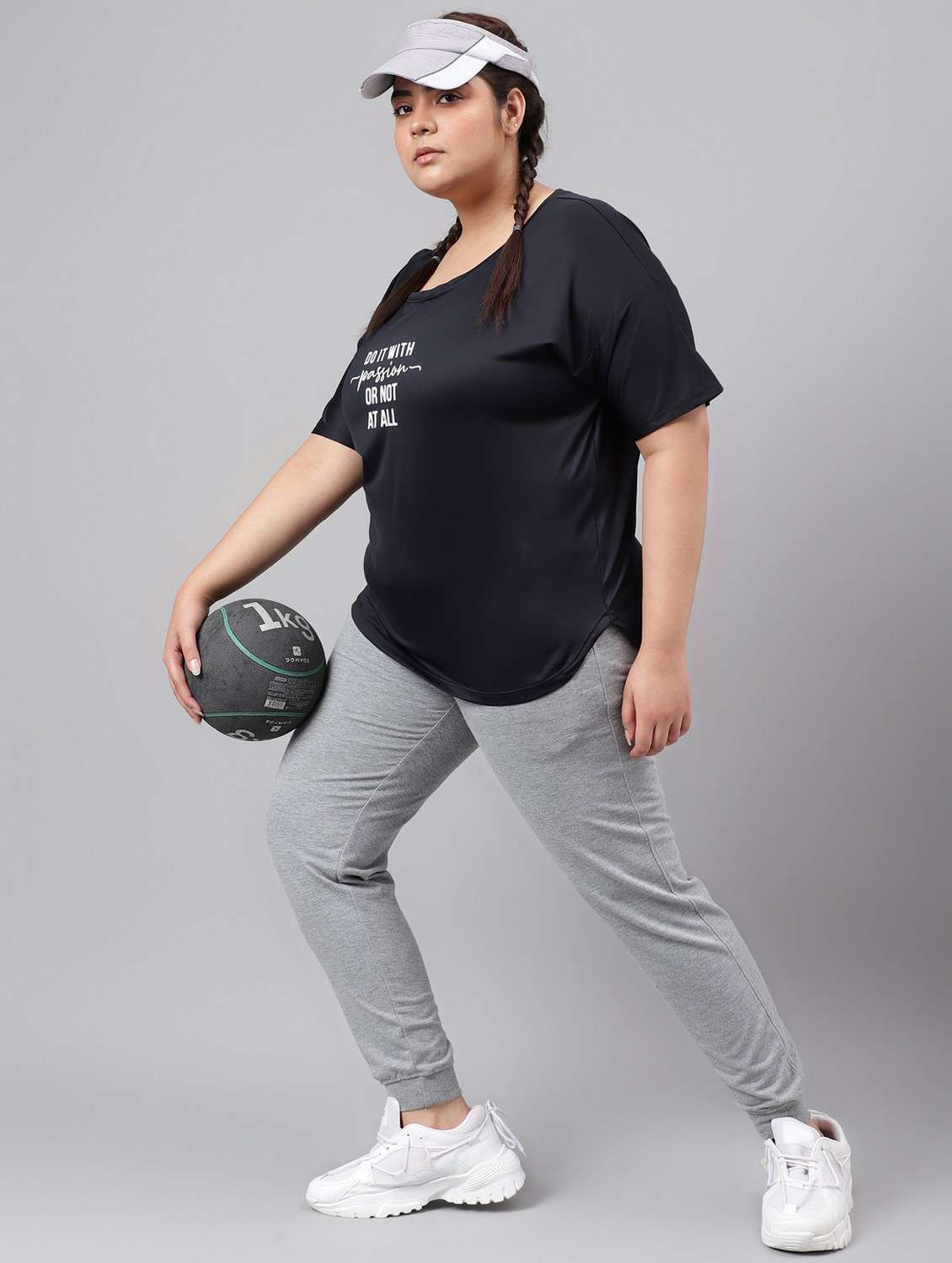 women black typographic round neck t-shirt - 21762498 -  Standard Image - 4