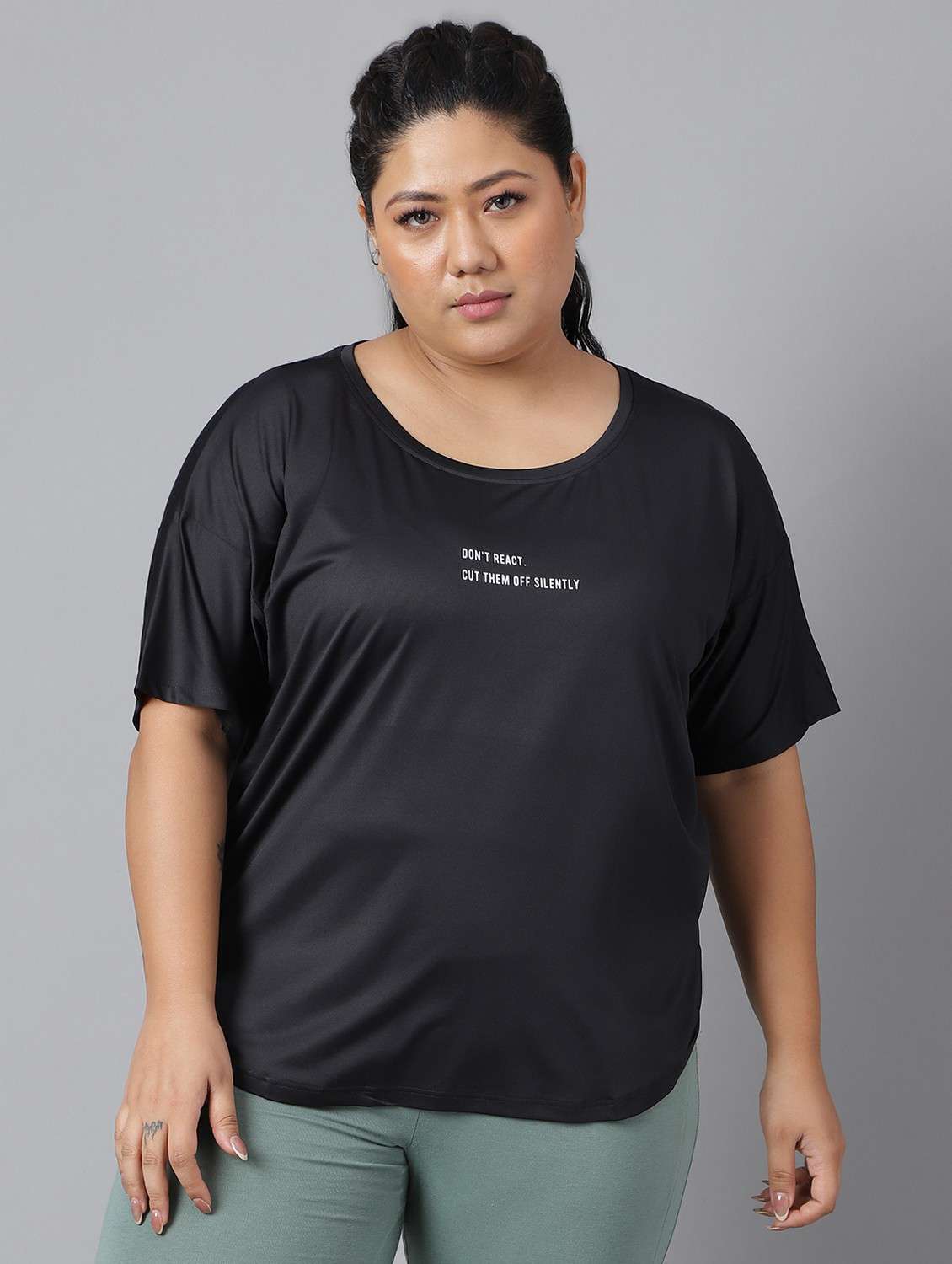 women plus size printed dri-fit sports t-shirt - 21762501 -  Standard Image - 1