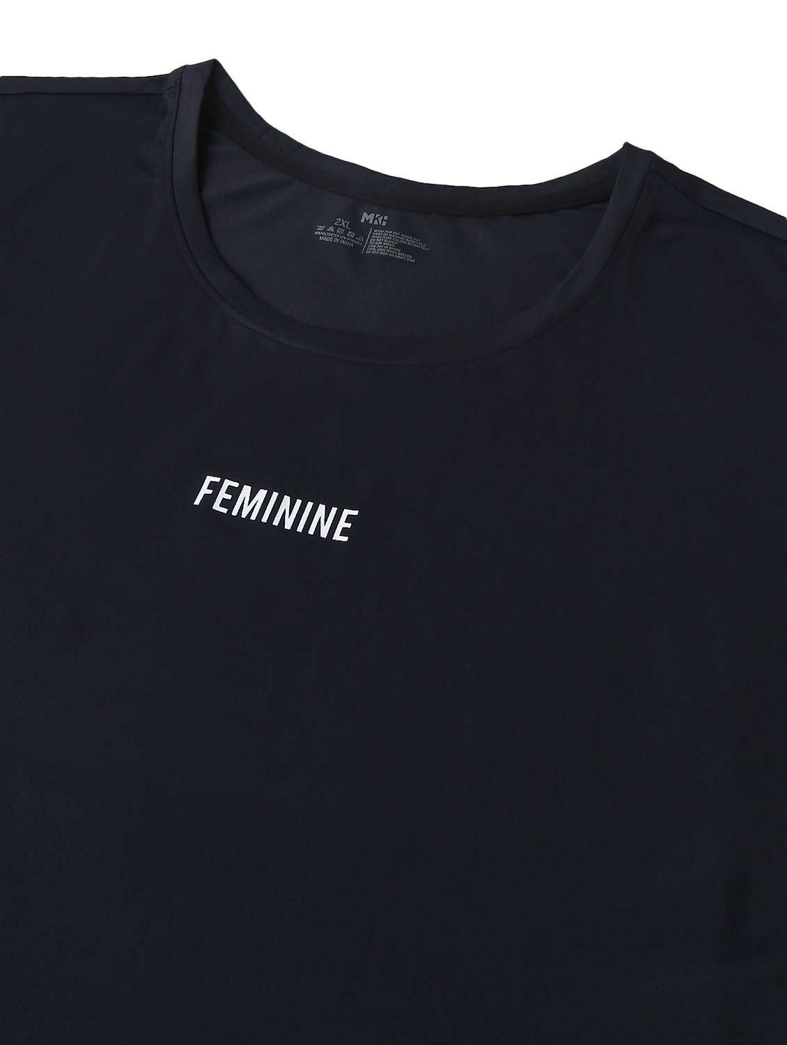 women black typographic round neck t-shirt - 21762503 -  Standard Image - 6