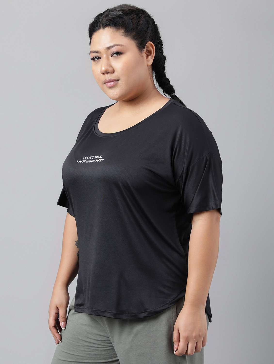 women plus size printed dri-fit sports t-shirt - 21762514 -  Standard Image - 1