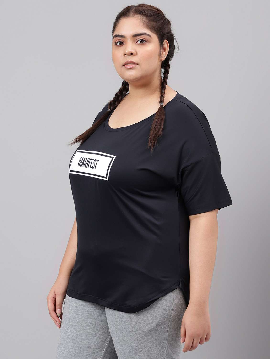 women plus size printed dri-fit sports t-shirt - 21762518 -  Standard Image - 1