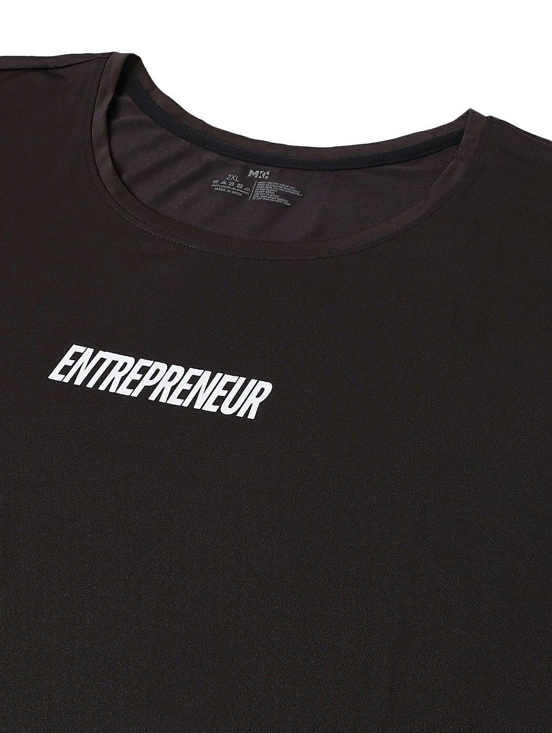 women black typographic round neck t-shirt - 21762522 -  Standard Image - 6