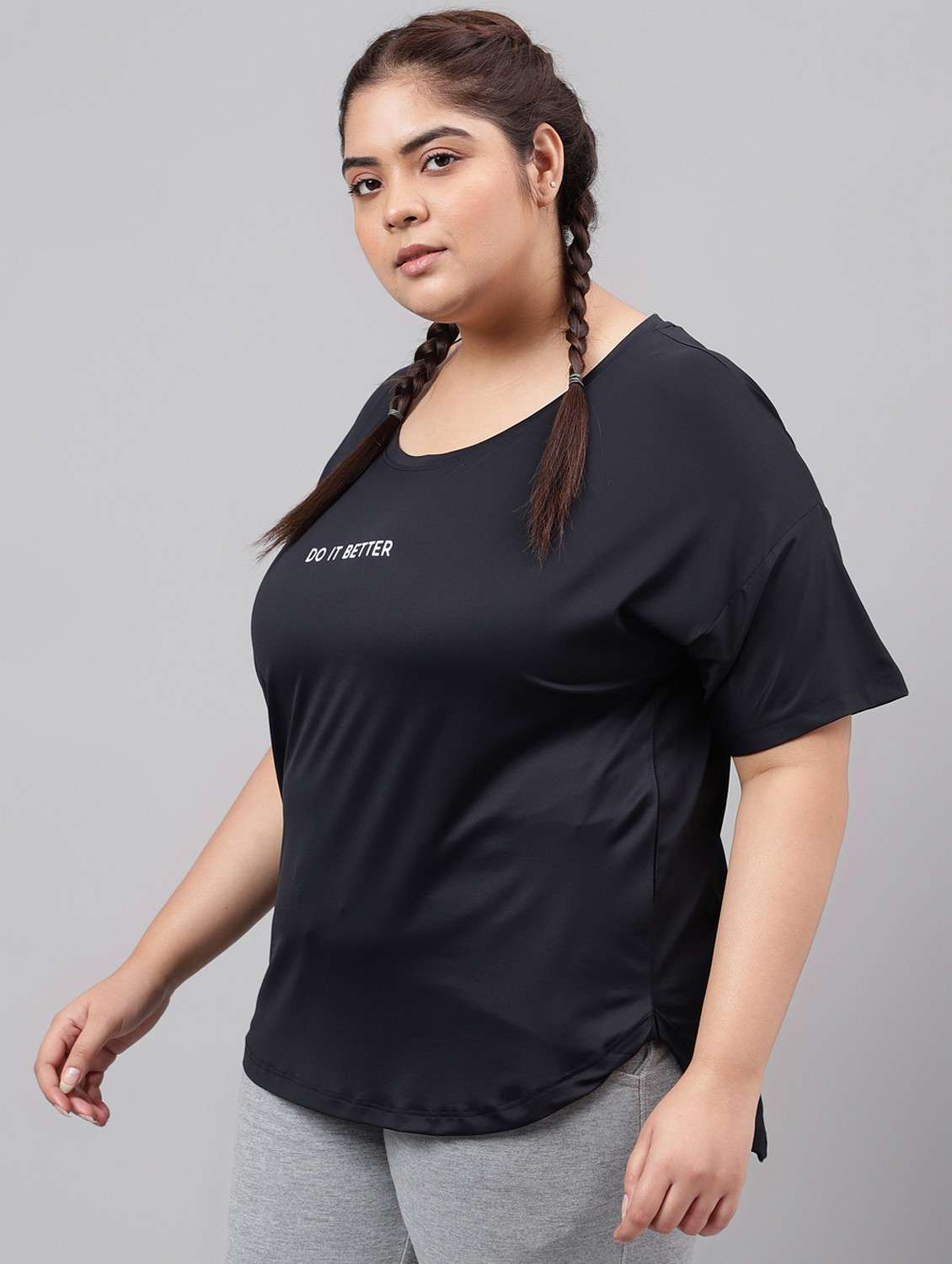 women plus size printed dri-fit sports t-shirt - 21762527 -  Standard Image - 1