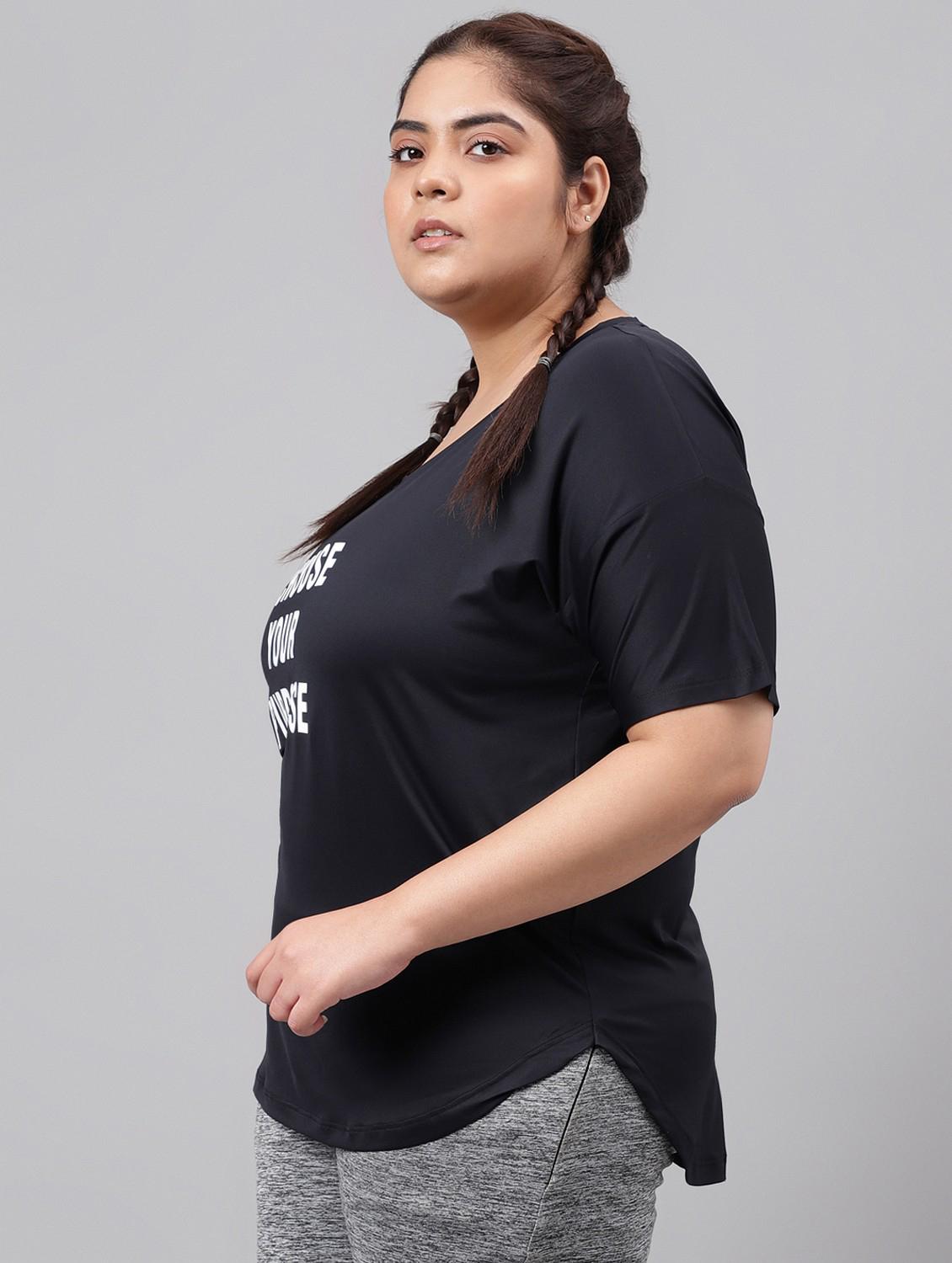 women plus size printed dri-fit sports t-shirt - 21762531 - Standard Image - 1
