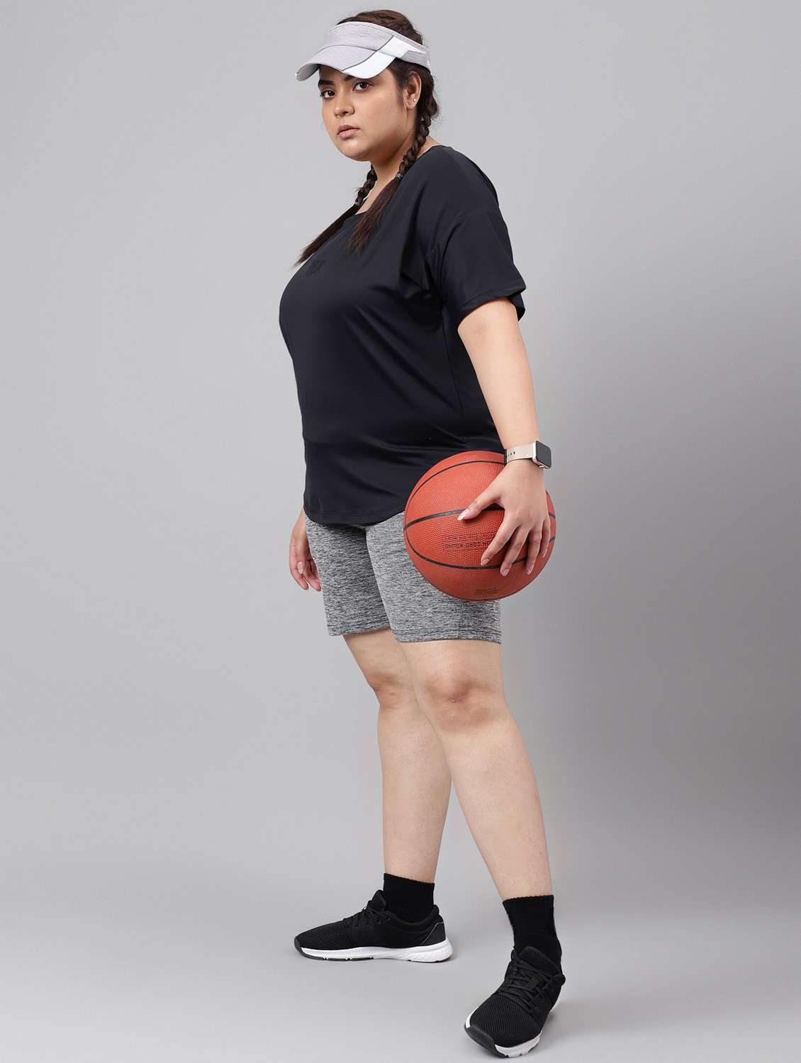 women black typographic round neck t-shirt - 21762537 -  Standard Image - 4