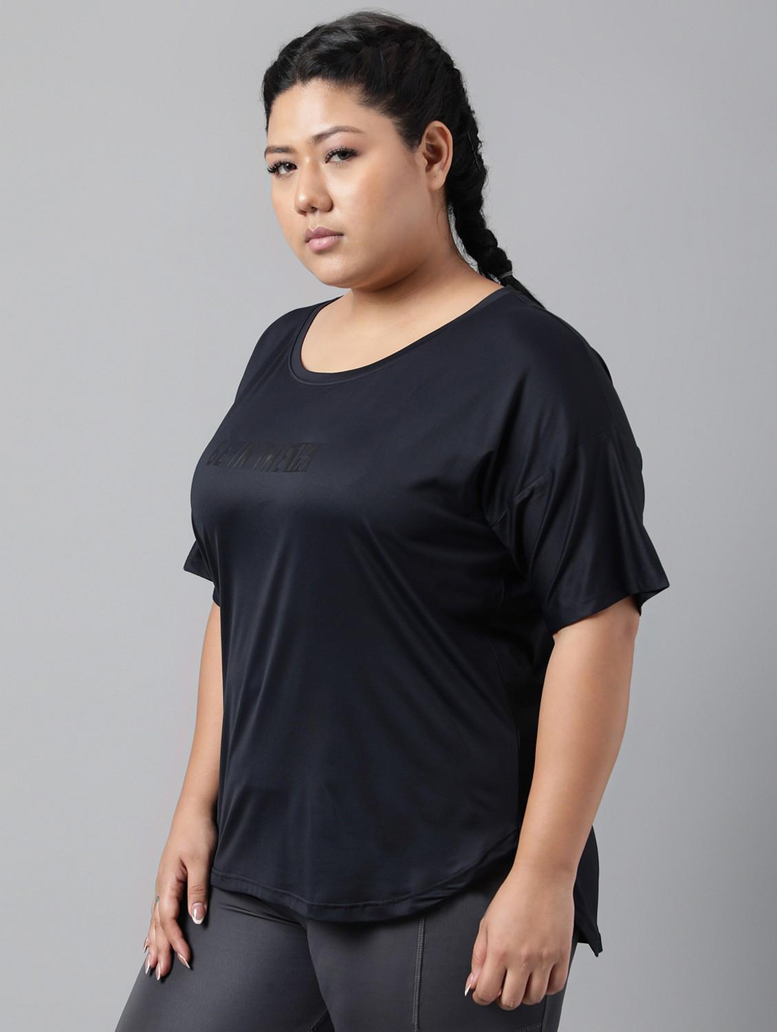 women plus size solid dri-fit sports t-shirt - 21762538 - Standard Image - 1