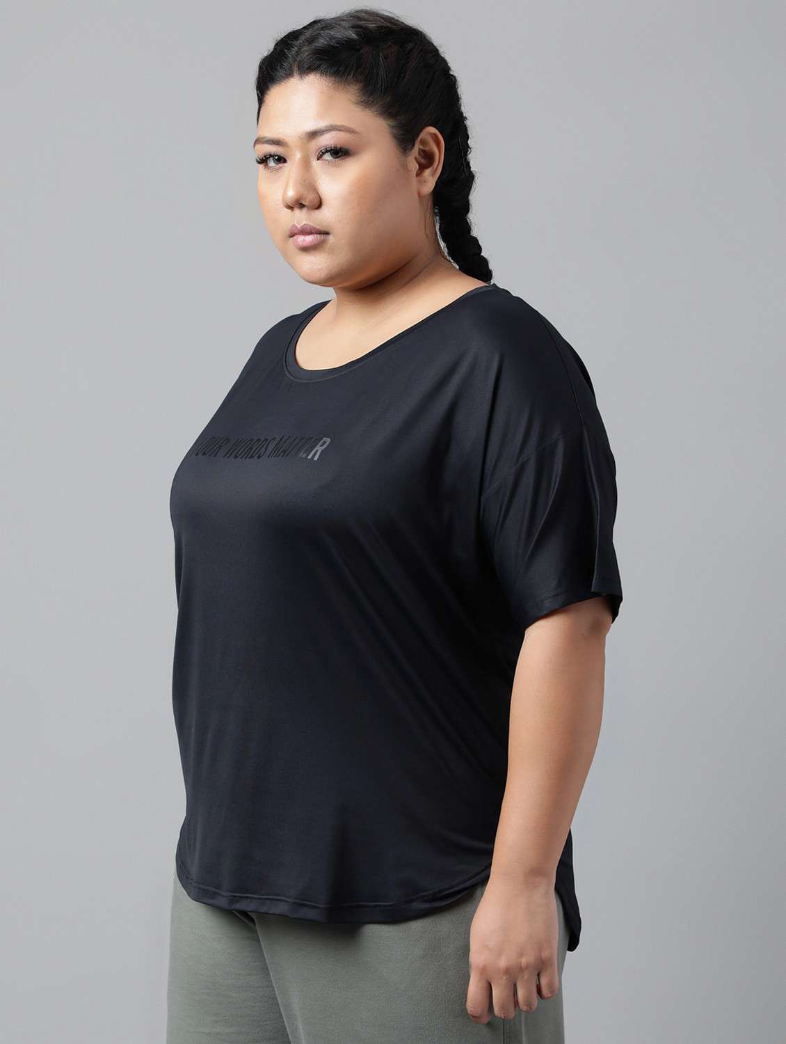 women plus size printed dri-fit sports t-shirt - 21762540 -  Standard Image - 1