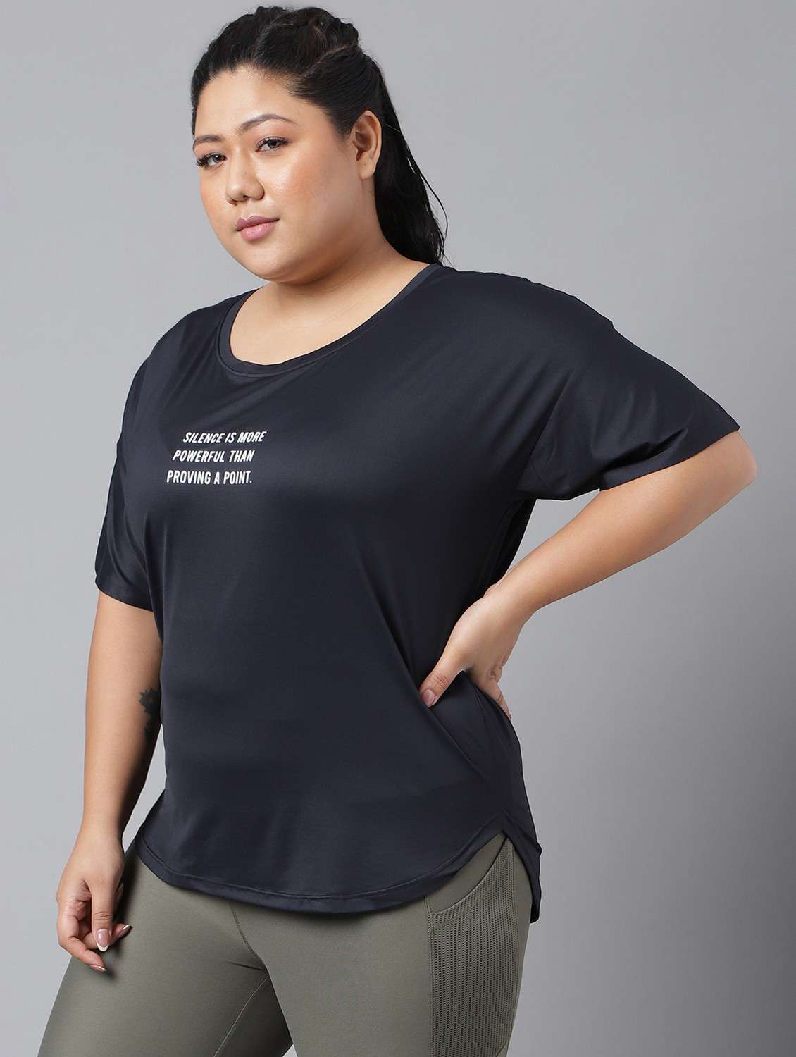 women plus size printed dri-fit sports t-shirt - 21762544 -  Standard Image - 1