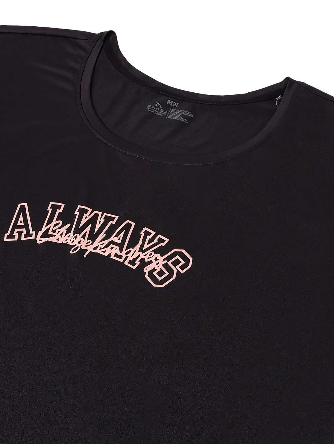 women black typographic round neck t-shirt - 21762547 -  Standard Image - 6