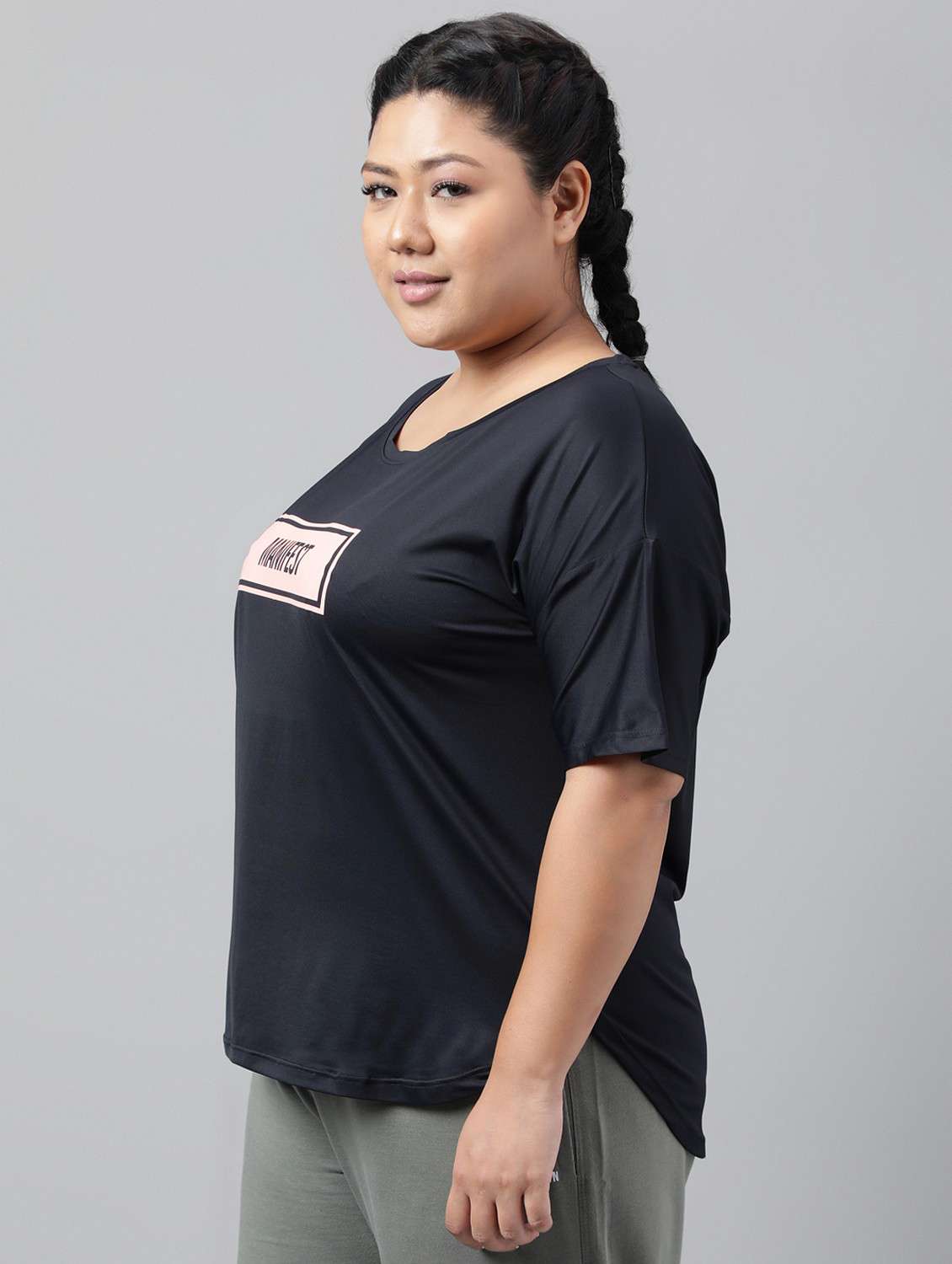 women plus size printed dri-fit sports t-shirt - 21762556 -  Standard Image - 1