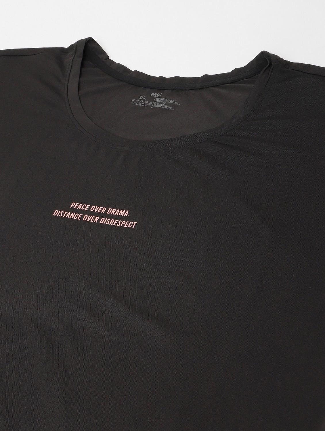 women black typographic round neck t-shirt - 21762561 - Standard Image - 6