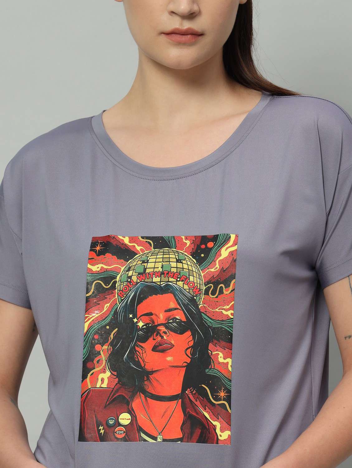 women printed dri-fit sports t-shirt - 21762567 -  Standard Image - 6