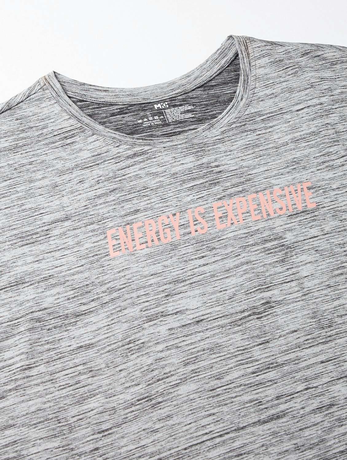 women grey typographic round neck t-shirt - 21762576 -  Standard Image - 6