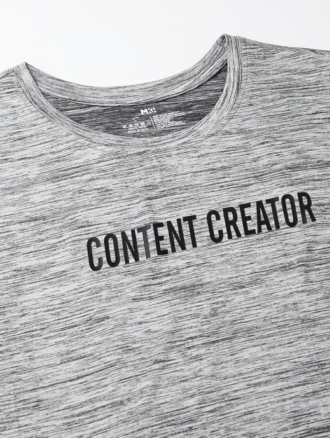 women grey typographic round neck t-shirt - 21762582 - Standard Image - 6