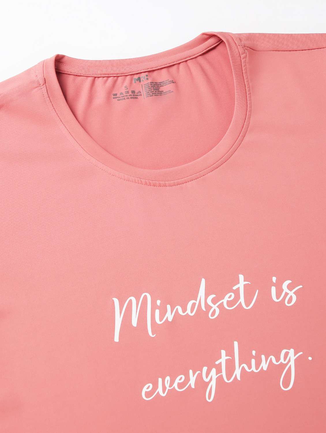 women pink typographic round neck t-shirt - 21762586 -  Standard Image - 6