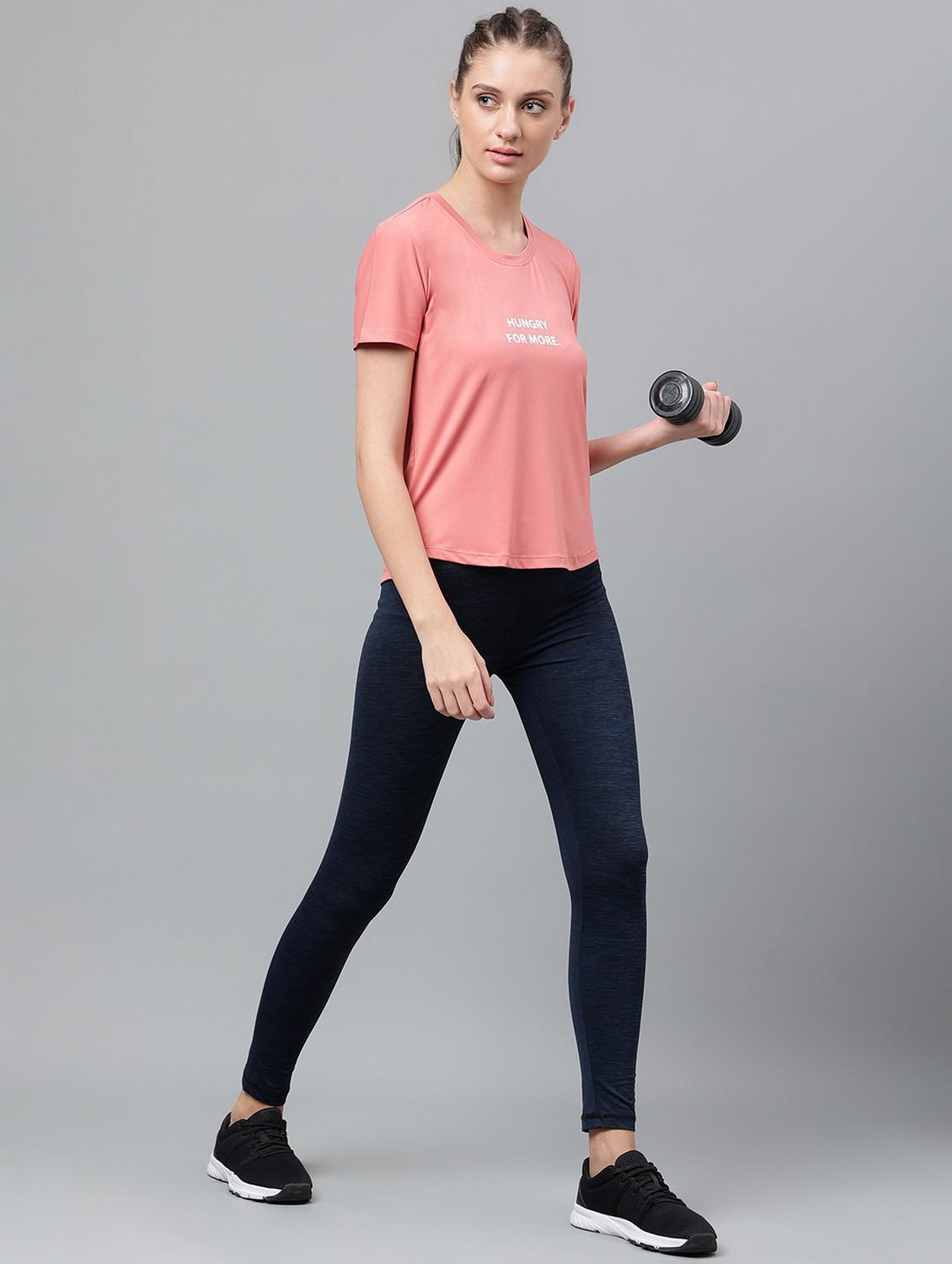 women pink typographic round neck t-shirt - 21762587 - Standard Image - 4