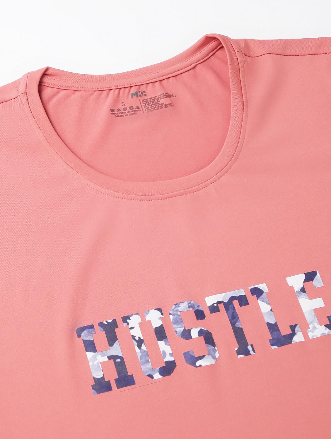 women pink typographic round neck t-shirt - 21762588 - Standard Image - 6